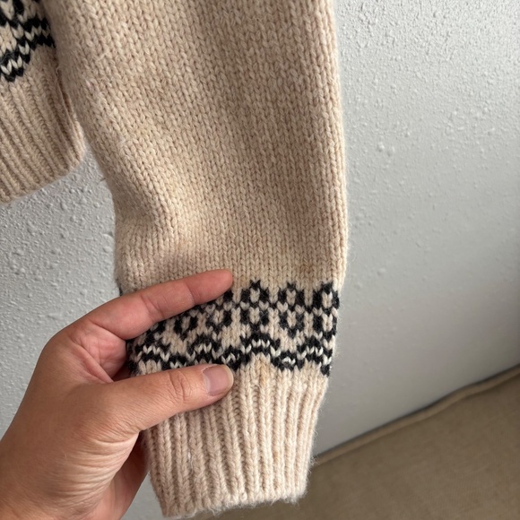 Marine Layer Nordic Fair Isle Wool Alpaca Blend Cardigan Soft Sweater - Size XS - Picture 5 of 8